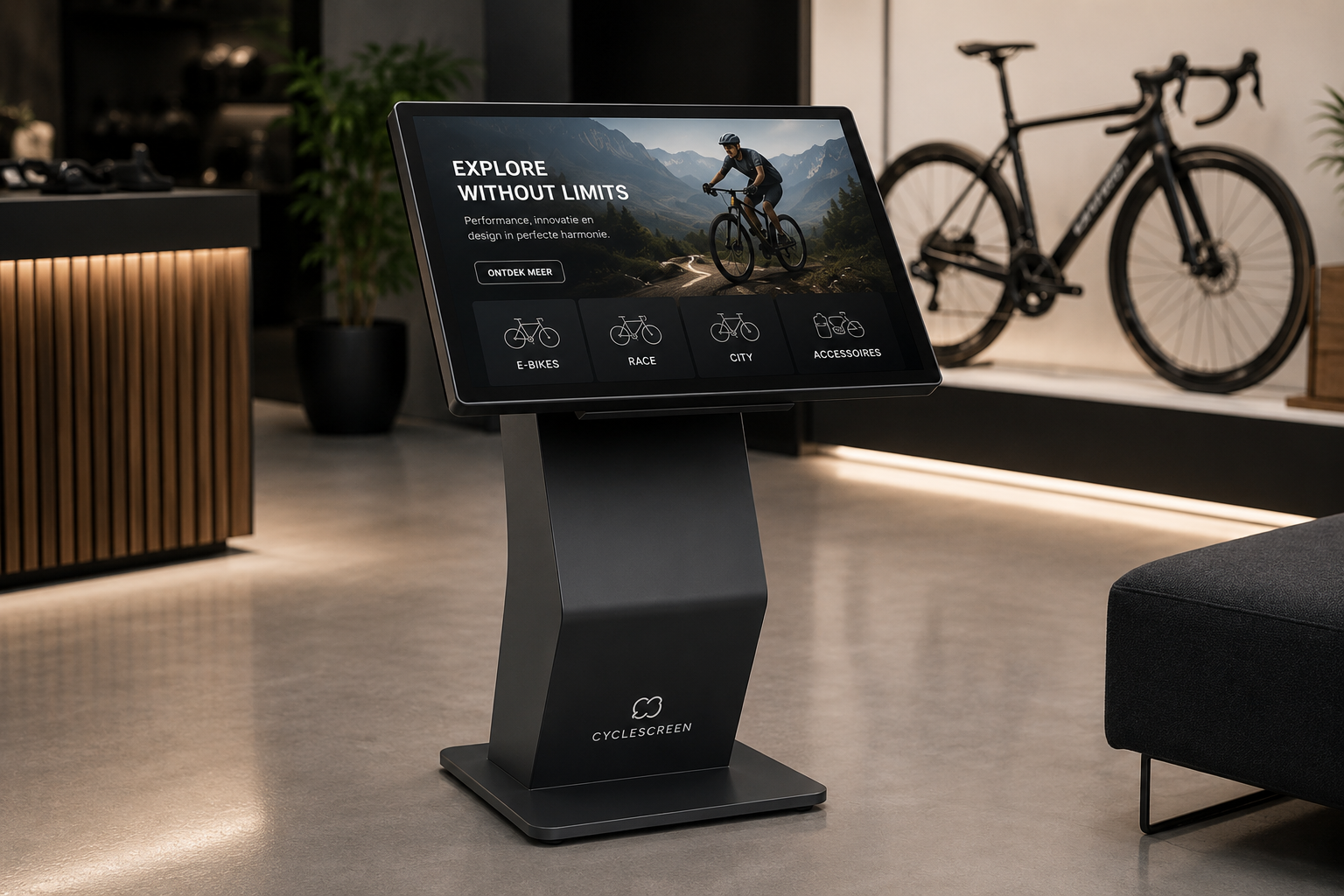 CycleScreen kiosk trio
